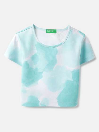 United Colors of
                    Benetton Girls Dyed Round Neck T-shirt