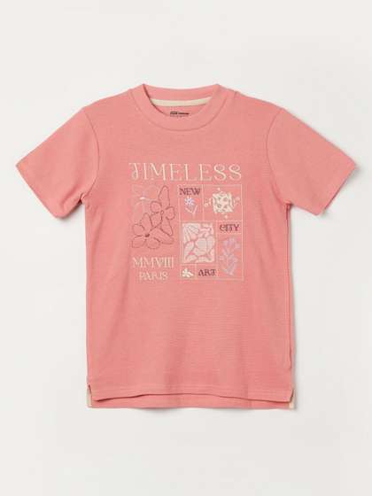 Fame Forever by Lifestyle Boys Typography Printed Round Neck Cotton T-shirt