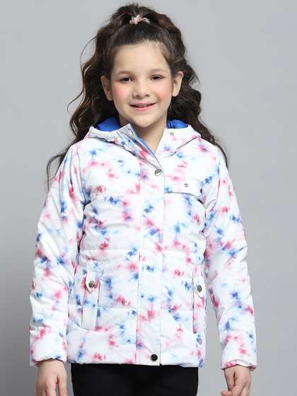 Monte Carlo Girls
                      Hooded Abstract Printed Casual Lightweight Padded
                      Jacket