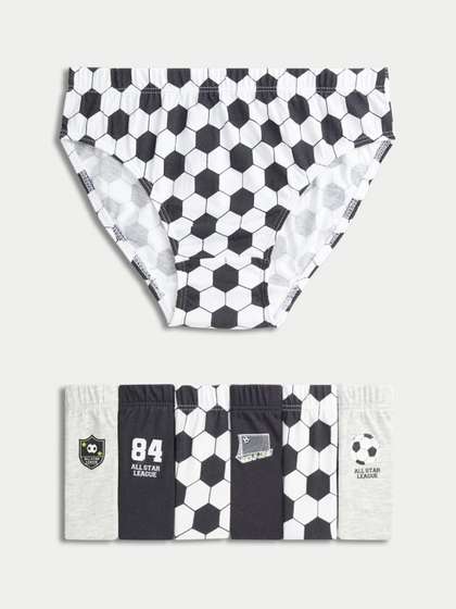 Marks & Spencer Boys
                    Pack Of 7 Printed Mid Rise Basic Briefs