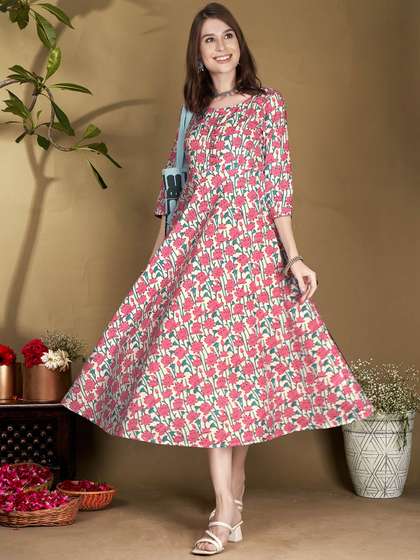 all about you Pure Cotton Midi A-Line Kurta