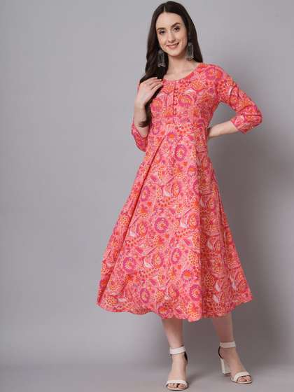 all about you Pure Cotton Midi A-line Kurta