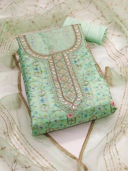 KALINI Embroidered Unstitched Dress Material
