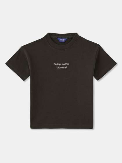 R&B Boys Typography Printed Round Neck Cotton T-shirt