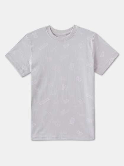 R&B Boys Typography Printed Round Neck Cotton T-shirt