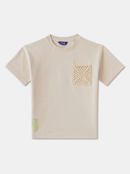 R&B Boys Solid Round Neck Cotton T-shirt