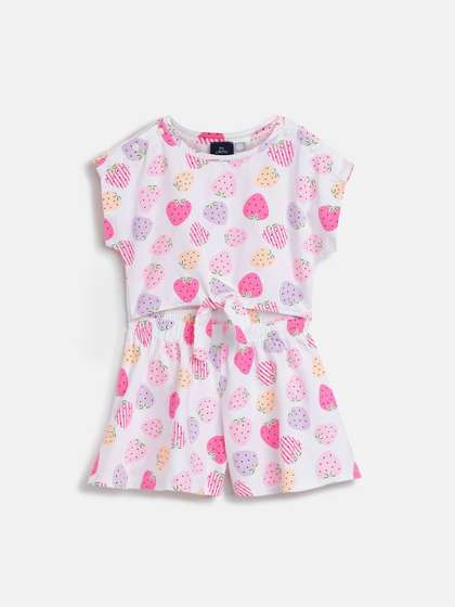 Chicco Girls Cotton
                    Printed Short Playsuit
