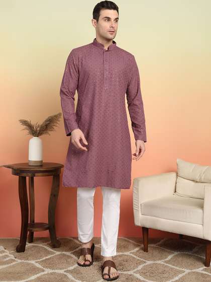 SWAGG INDIA Men Embroidered Kurta