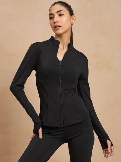 COLOR CAPITAL Women
                        Solid Zip Detail Long Sleeves Casual Sporty
                        Jacket