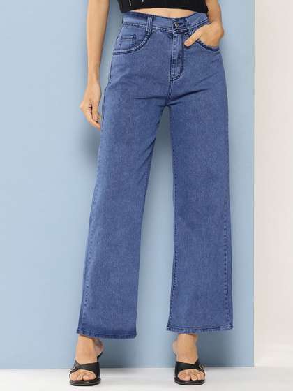 The Roadster
                        Lifestyle Co. Flared Fit Cotton Denim Jeans