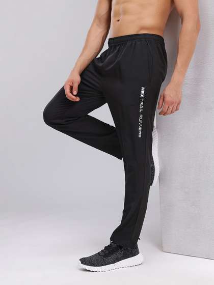 HRX by Hrithik Roshan Men Typography Print Mid-Rise Rapid-Dry Running Track Pants