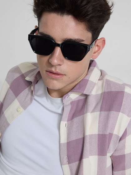 Snitch Men Square Sunglasses with UV Protected Lens SN0082