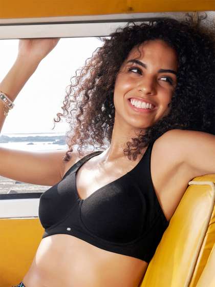 Soie Women T-shirt
                        Cotton Seamless Full Coverage Bra