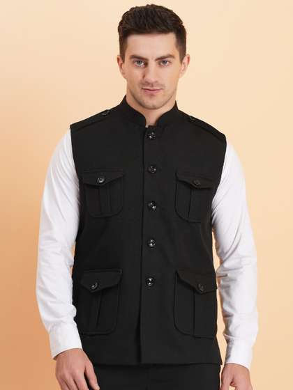 SG LEMAN Mandarin
                      Collar Nehru Jackets