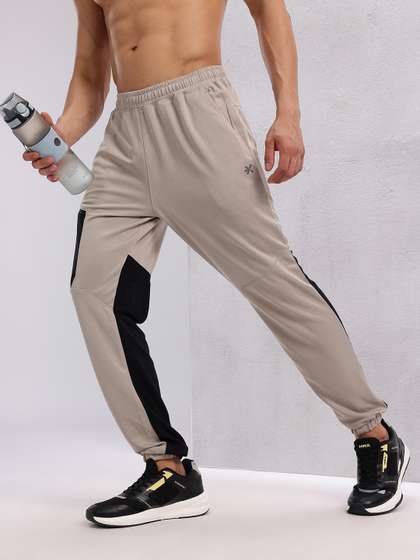 HRX by Hrithik Roshan Men Colourblocked Mid-Rise Rapid-Dry Regular Fit Running Joggers