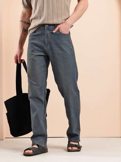 Mast & Harbour
                        Men Straight Fit Mid-Rise Light Fade Stretchable
                        Jeans