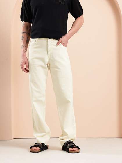 Mast & Harbour Men
                      Straight Fit Mid-Rise Stretchable Jeans