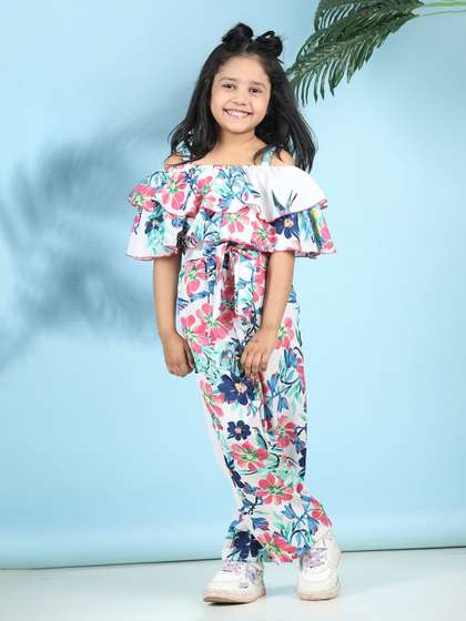 Cutiekins Girls Printed
                    Basic Jumpsuit