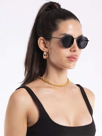 Voyage Round
                        Polarized Sunglasses for Men & Women Black
                        Lens | Black Frame - MG3980