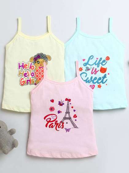 Mega style Girls Pack
                      of 6 Printed Innerwear Vests