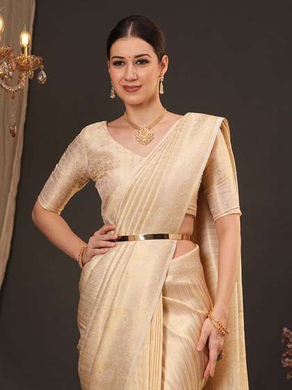 Anouk Woven Design
                        Zari Silk Blend Kanjeevaram Saree