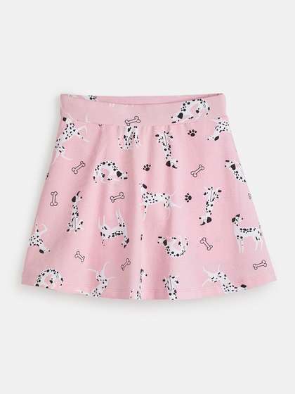 You Got Plan B Girls
                    Cotton Dalmatian Printed Skater Skirt With Inbuilt
                    Shorties