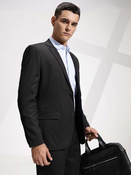 INVICTUS Self Design
                        Notched Lapel Collar Single-Breasted Slim Fit 2
                        Piece Formal Suits