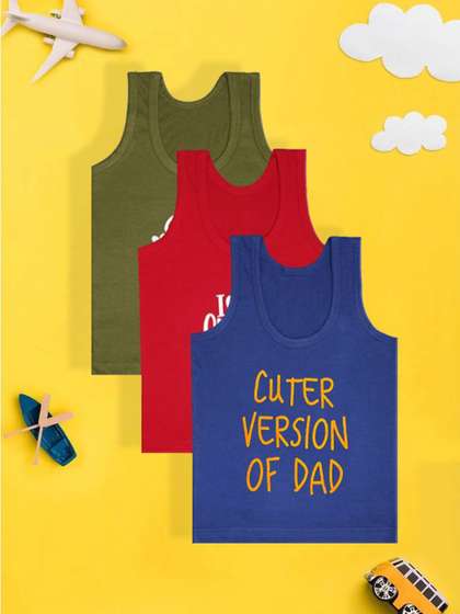 Mega style Kids Pack Of
                    3 Printed Cotton Basic Innerwear Vests
                    TEXT_PRINT-P3_02-0-3M