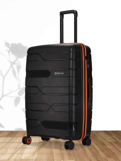 Nasher Miles Unisex
                        Cannes Polypropylene Black Orange 28 inch
                        Trolley bag (L)