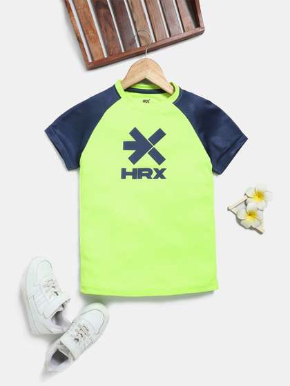 HRX by Hrithik Roshan
                    Boys Brand Logo Printed T-shirt