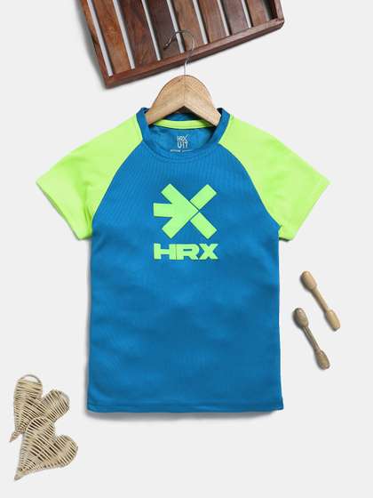 HRX by Hrithik Roshan
                      Boys Brand Logo Printed T-shirt