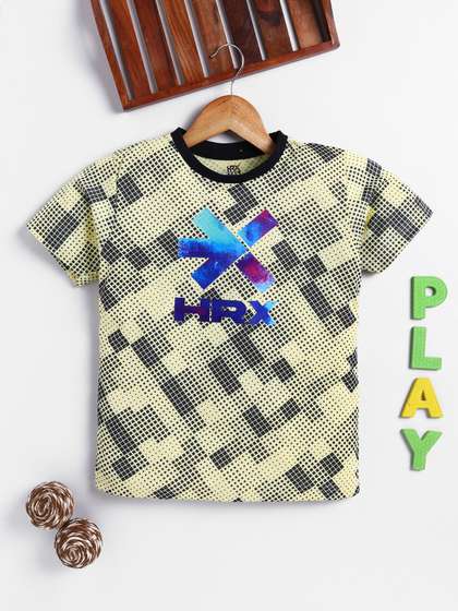 HRX by Hrithik Roshan
                    Boys Printed Rapid Dry Sports T-shirt