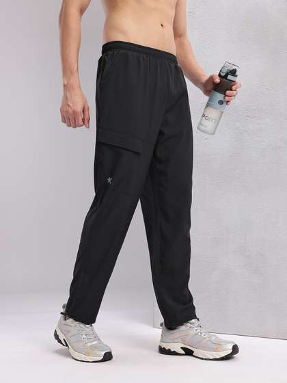 HRX by Hrithik Roshan Men Mid-Rise Rapid-Dry Running Track Pants with Toggled Hem