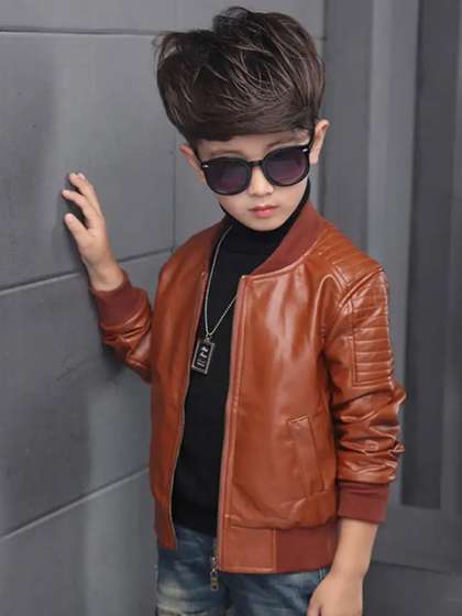 Tricycle Clothing Boys
                    Camouflage Lightweight Crop Leather Jacket