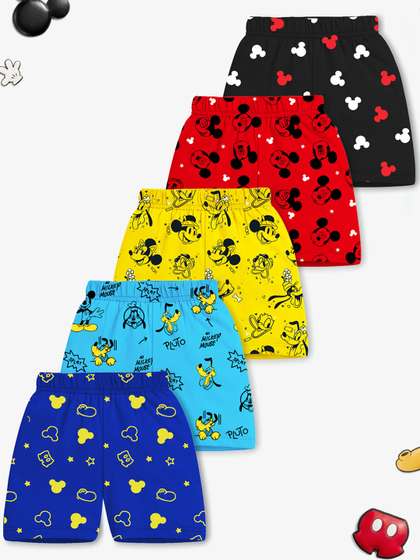 YK Disney Boys Pack Of 5
                    Printed Mickey & Friends Shorts