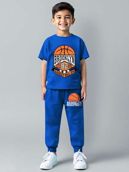 HERE&NOW Boys
                    Printed T-Shirt and Joggers