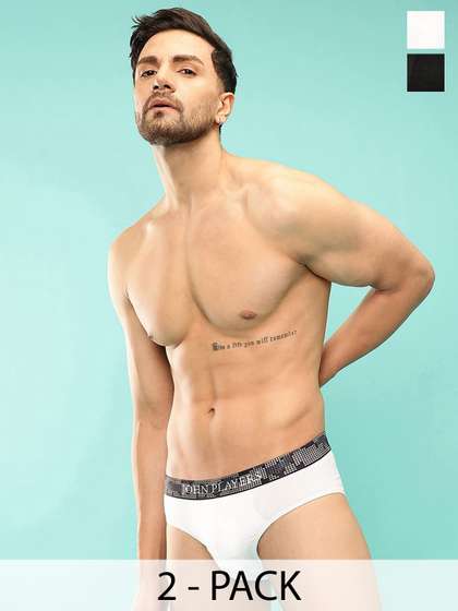 John Players Pack Of
                        2 Cotton Basic Brief JBF063C01S