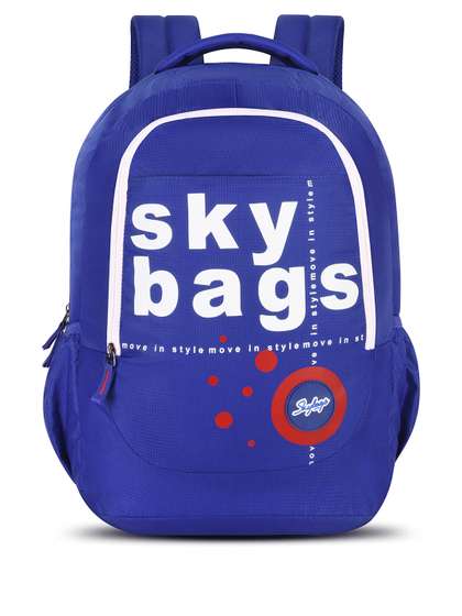Skybags Zippy 01 Unisex
                    Kids Blue Typography Printed Backpack