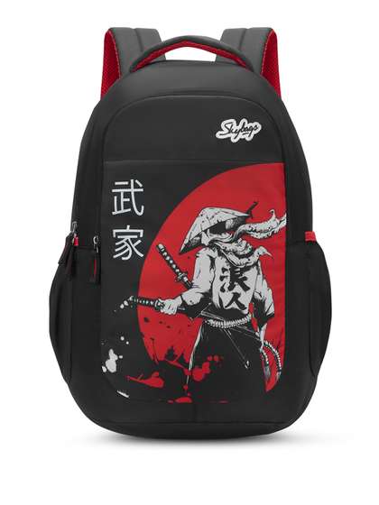 Skybags Red Black School Backpack