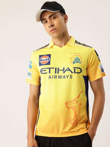 playR Unisex
                          Printed Chennai Super Kings V-Neck Cricket IPL
                          Jersey