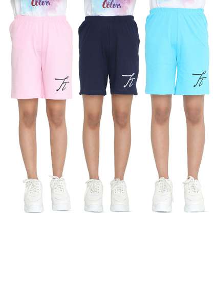 TotzTouch Girls Pack of
                    3 Cotton Cycling Shorts
