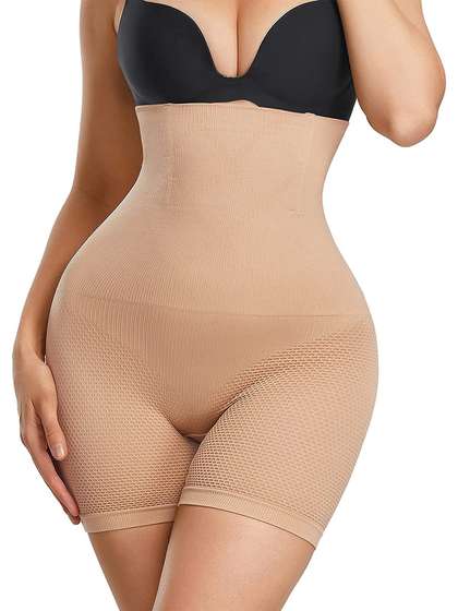 PLUMBURY Seamless
                        High Waist Tummy Tucker & Thigh Shapewear