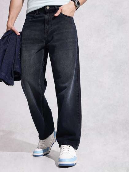Price History of WROGN Men Pure Cotton Loose Jeans from Myntra