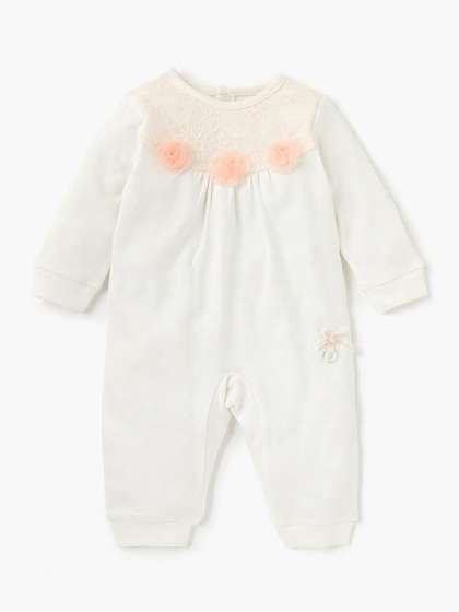 Giggles by Babyshop
                    Girls Self Design Cotton Rompers