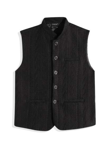 CHARCHIT Boys
                          Textured Brocade Pure Cotton Nehru Jacket