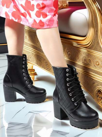 Price History of Kliev Paris Women Round Toe Block Heel Lace Up