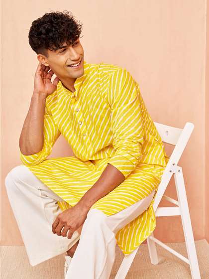 VASTRAMAY Leheriya
                          Printed Cotton Straight Kurta