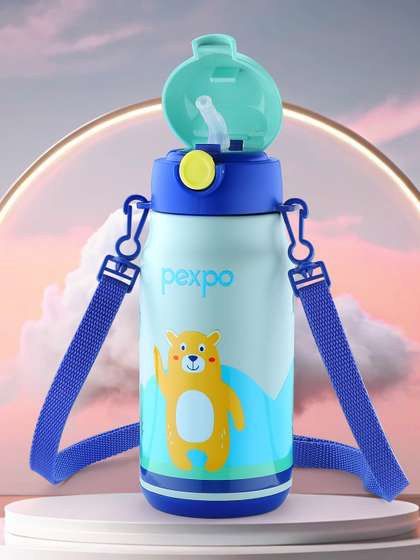Pexpo Poggo Hot &
                      Cold Stainless Steel Kids Water Bottle 420 ml Sea
                      Green - Bear