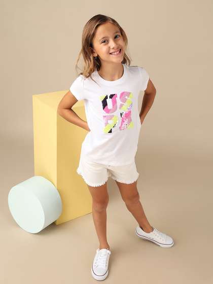 U.S. Polo Assn. Kids
                    Girls Flip Sequins Regular Fit T-Shirt