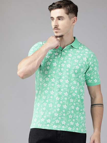 Park Avenue Floral
                        Printed Polo Collar T-shirt